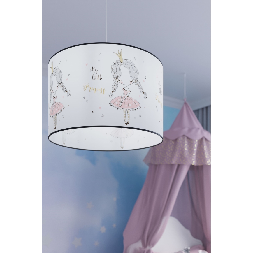 Żyrandol dziecięcy na lince PRINCESS 1xE27/15W/230V śr. 40 cm księżniczka