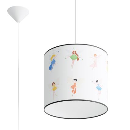 Żyrandol dziecięcy na lince FAIRY 1xE27/15W/230V śr. 30 cm wróżka