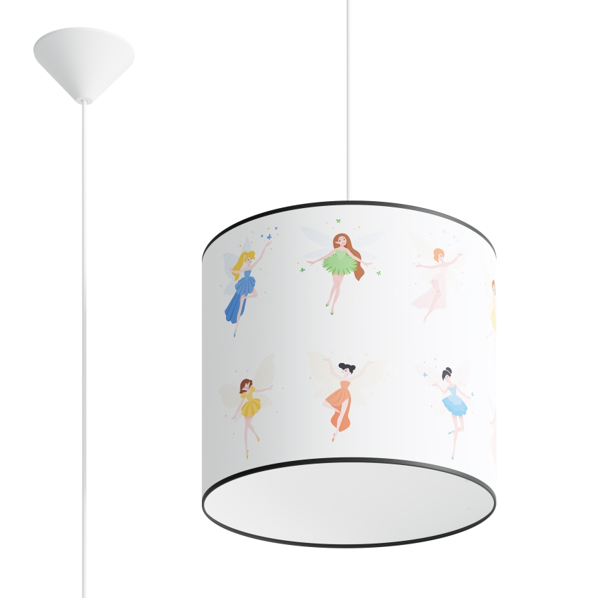Żyrandol dziecięcy na lince FAIRY 1xE27/15W/230V śr. 30 cm wróżka
