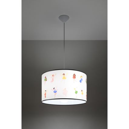 Żyrandol dziecięcy na lince FAIRY 1xE27/15W/230V śr. 40 cm wróżka
