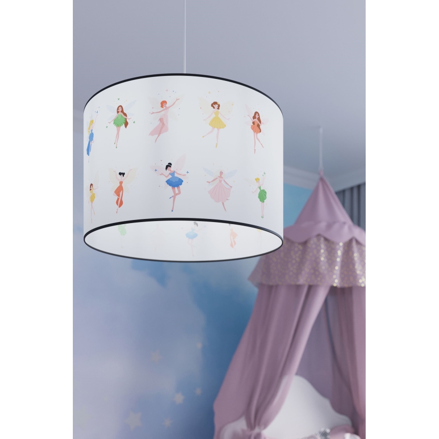Żyrandol dziecięcy na lince FAIRY 1xE27/15W/230V śr. 40 cm wróżka