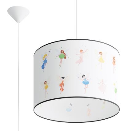 Żyrandol dziecięcy na lince FAIRY 1xE27/15W/230V śr. 40 cm wróżka
