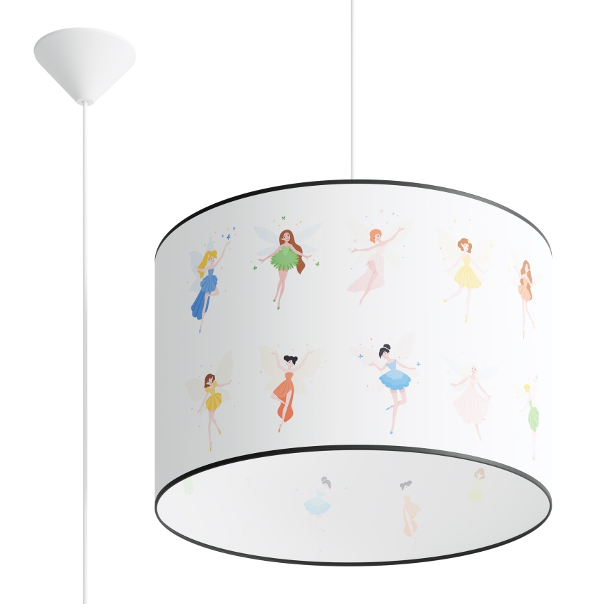 Żyrandol dziecięcy na lince FAIRY 1xE27/15W/230V śr. 40 cm wróżka