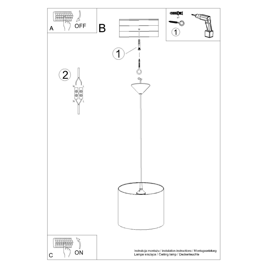 Żyrandol dziecięcy na lince CAT 1xE27/15W/230V śr. 30 cm kot