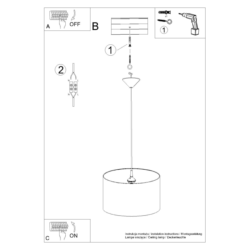 Żyrandol dziecięcy na lince CAT 1xE27/15W/230V śr. 40 cm kot