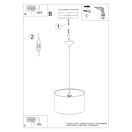 Żyrandol dziecięcy na lince OWLS 1xE27/15W/230V śr. 40 cm sowy