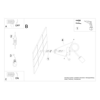 Kinkiet LOOP 1xE27/15W/230V czarne