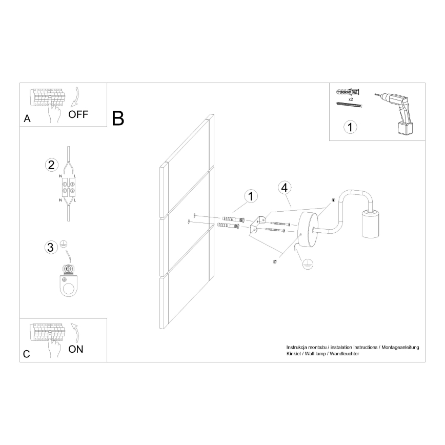 Kinkiet VECTOR 1xE27/15W/230V czarny