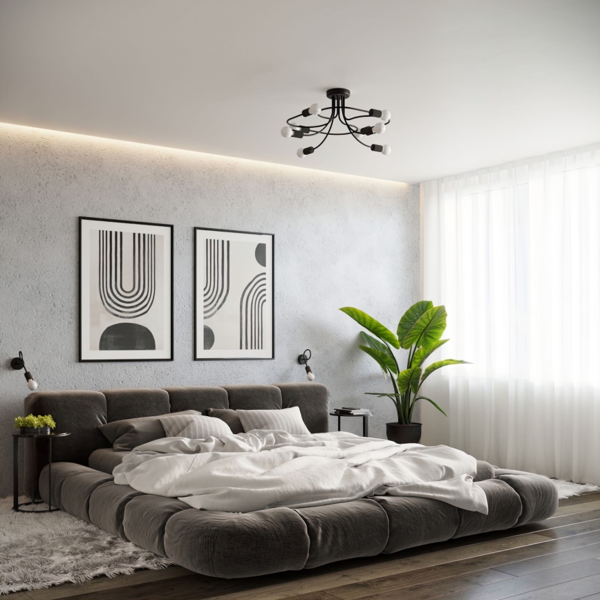 Kinkiet LEVAR 1xE27/15W/230V czarny
