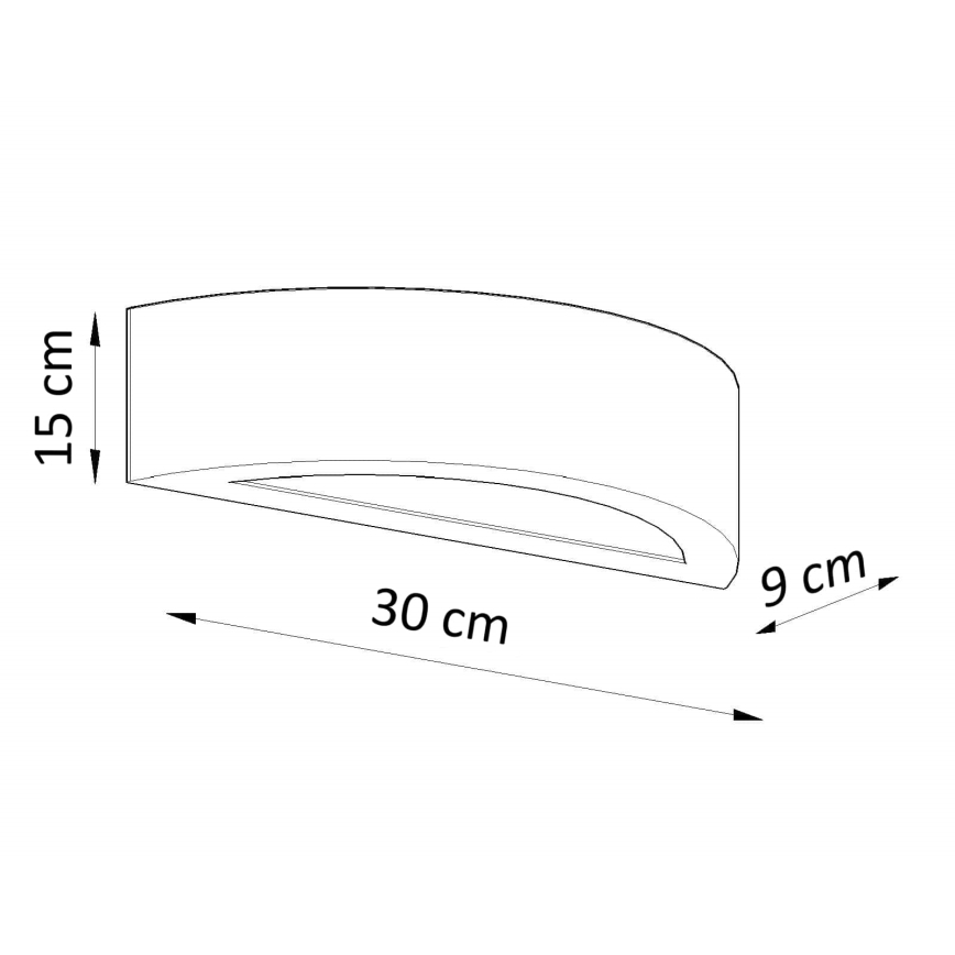 Kinkiet ATENA 1xE27/15W/230V 30 cm biały