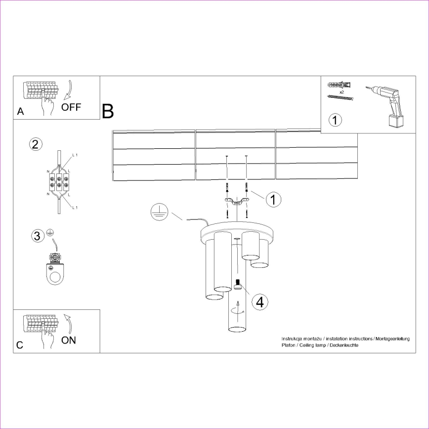 Oświetlenie punktowe LAGOS 5xGU10/10W/230V biały