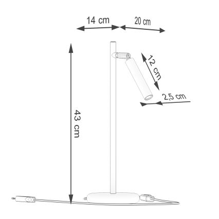 Lampa stołowa PASTELO 1xG9/8W/230V biały