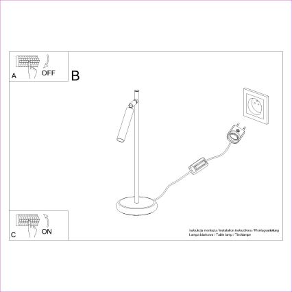 Lampa stołowa PASTELO 1xG9/8W/230V biały