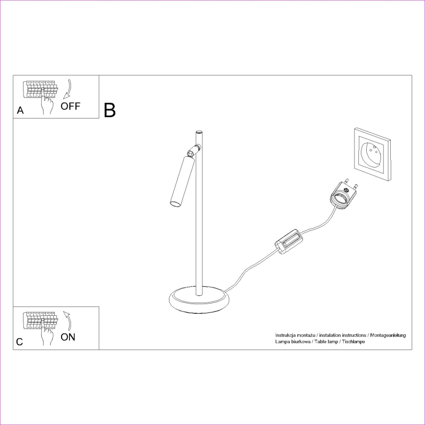 Lampa stołowa PASTELO 1xG9/8W/230V biały