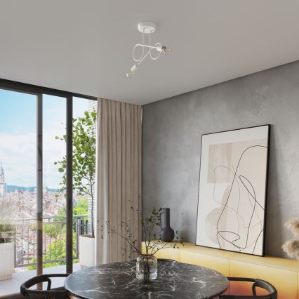 Żyrandol natynkowy LOOP 2xE27/15W/230V biały