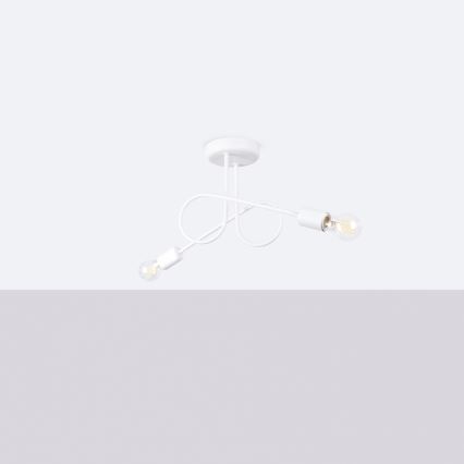 Żyrandol natynkowy LOOP 2xE27/15W/230V biały