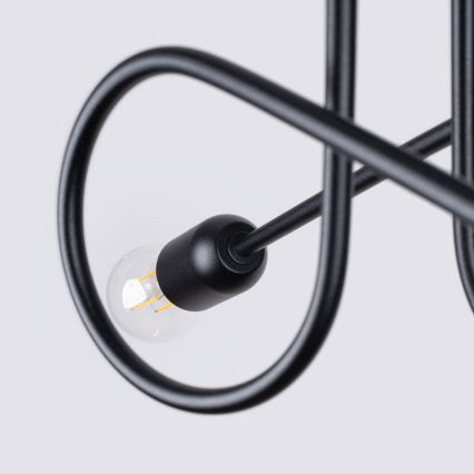 Żyrandol natynkowy LOOP 2xE27/15W/230V czarny