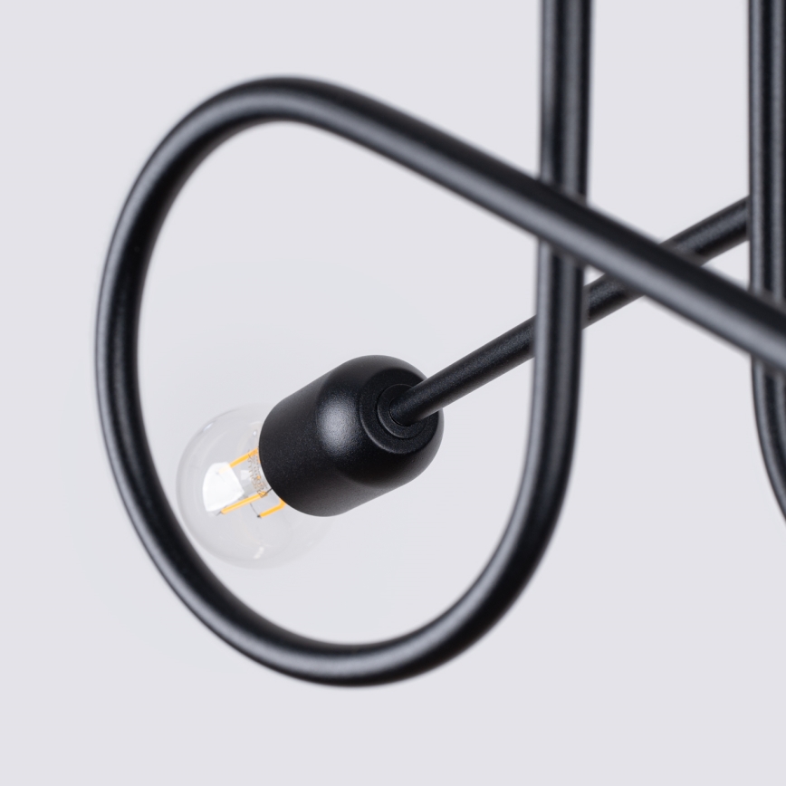 Żyrandol natynkowy LOOP 2xE27/15W/230V czarny