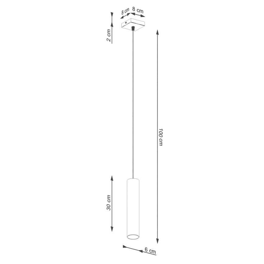 Żyrandol na lince LAGOS 1xGU10/10W/230V kremowy