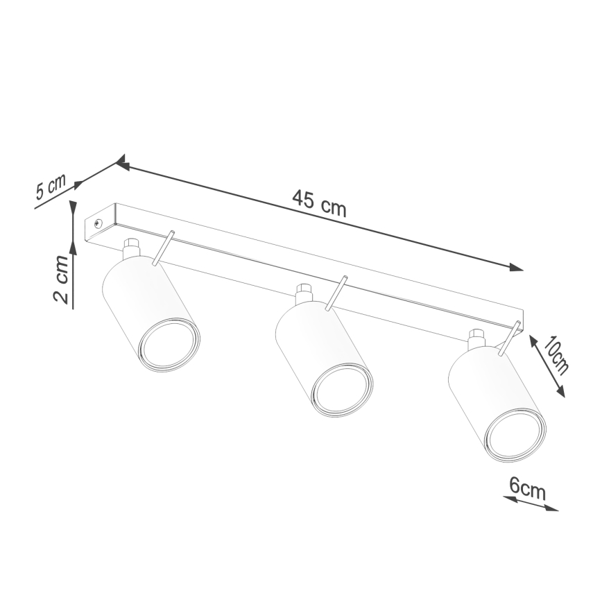 Oświetlenie punktowe RING 3xGU10/10W/230V kremowy