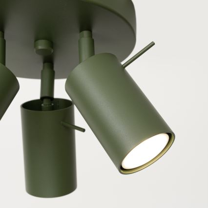 Oświetlenie punktowe RING 3xGU10/10W/230V zielony