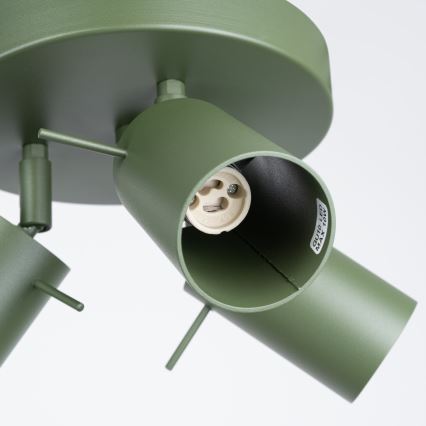 Oświetlenie punktowe RING 3xGU10/10W/230V zielony