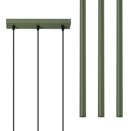 Żyrandol na lince PASTELO 3xG9/8W/230V zielony