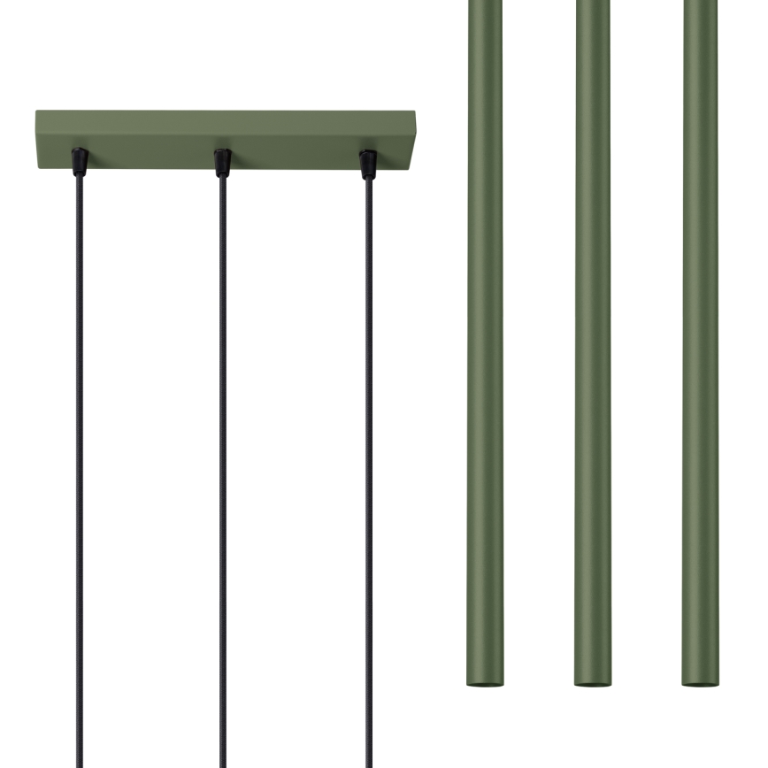 Żyrandol na lince PASTELO 3xG9/8W/230V zielony