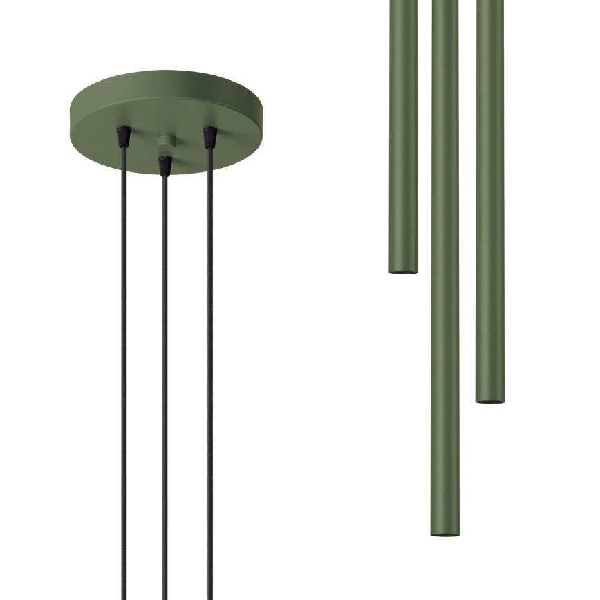 Żyrandol na lince PASTELO 3xG9/8W/230V zielony