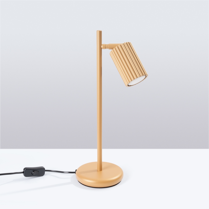 Lampa stołowa KARBON 1xGU10/10W/230V złoty