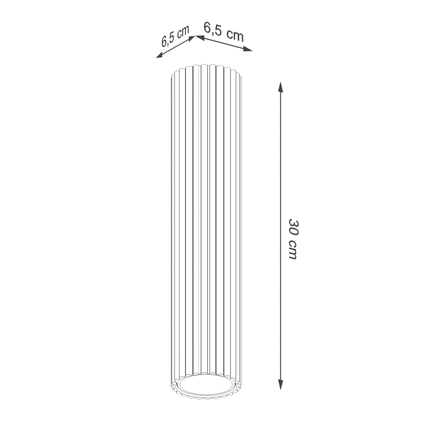 Oświetlenie punktowe KARBON 1xGU10/10W/230V 30 cm czarny