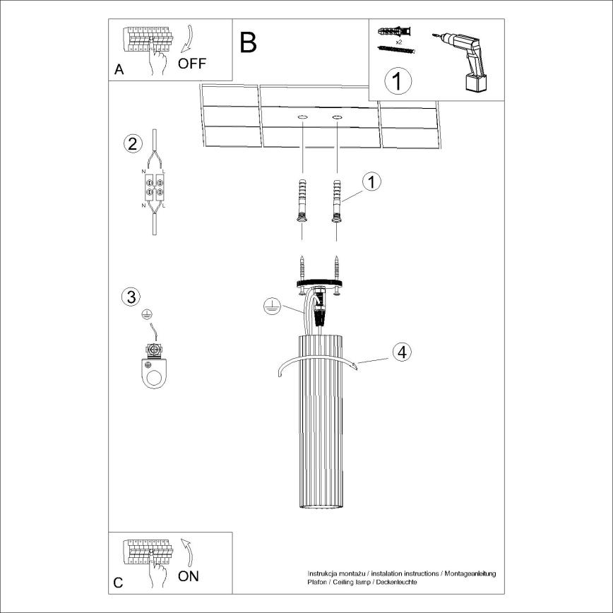 Oświetlenie punktowe KARBON 1xGU10/10W/230V 30 cm czarny