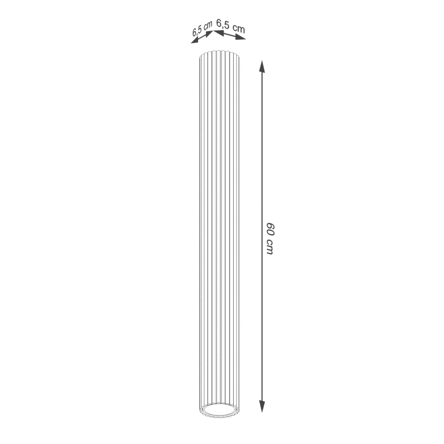 Oświetlenie punktowe KARBON 1xGU10/10W/230V 60 cm czarny