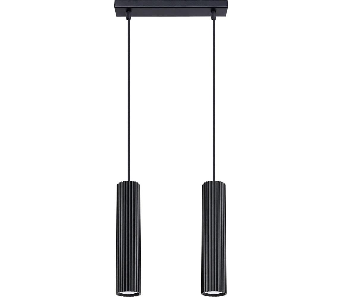 SL.1574 - Żyrandol na lince KARBON 2xGU10/10W/230V czarny