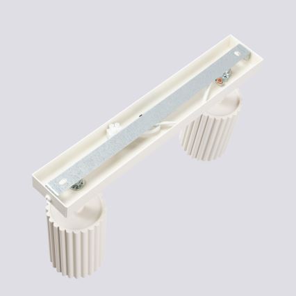 Oświetlenie punktowe KARBON 2xGU10/10W/230V kremowy