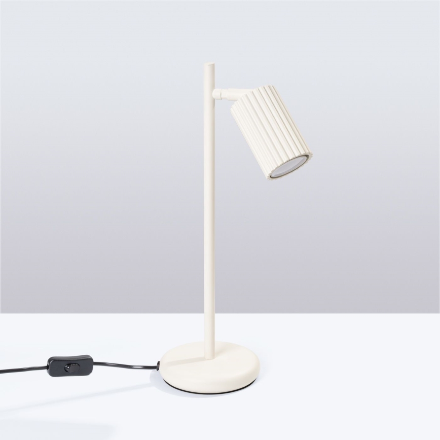Lampa stołowa KARBON 1xGU10/10W/230V kremowy