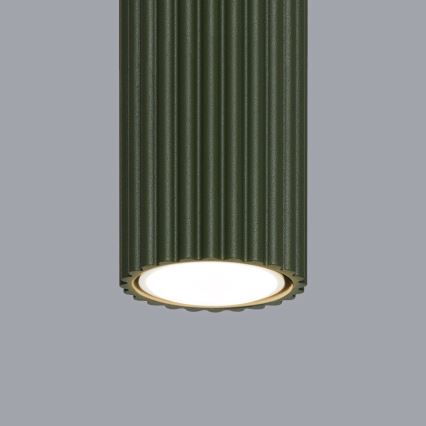 Oświetlenie punktowe KARBON 1xGU10/10W/230V 20 cm zielony