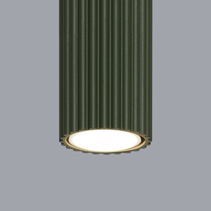 Oświetlenie punktowe KARBON 1xGU10/10W/230V 20 cm zielony