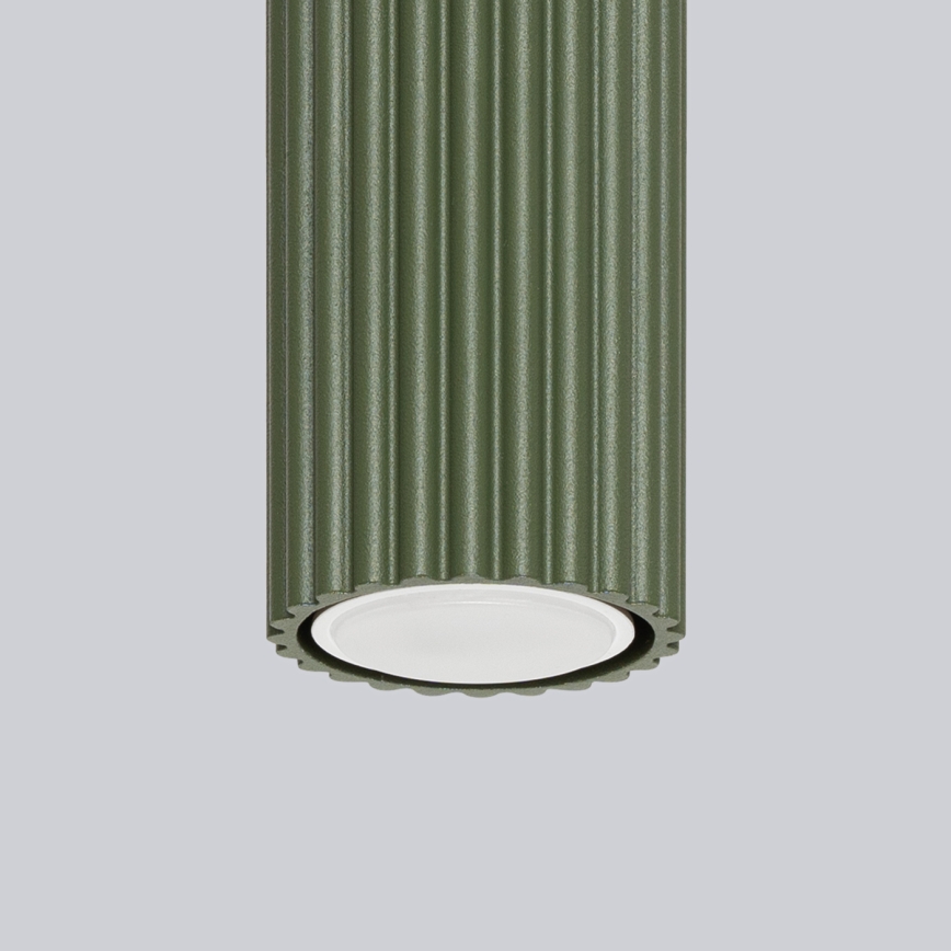 Oświetlenie punktowe KARBON 1xGU10/10W/230V 20 cm zielony