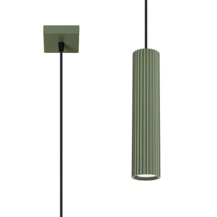 Żyrandol na lince KARBON 1xGU10/10W/230V zielony