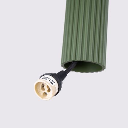 Żyrandol na lince KARBON 2xGU10/10W/230V zielony