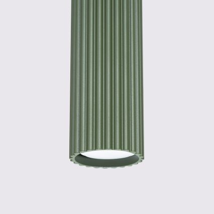 Żyrandol na lince KARBON 3xGU10/10W/230V zielony