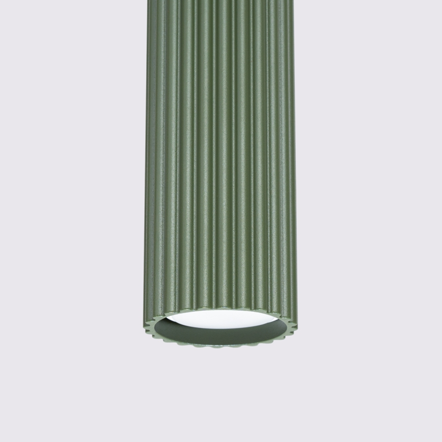 Żyrandol na lince KARBON 3xGU10/10W/230V zielony
