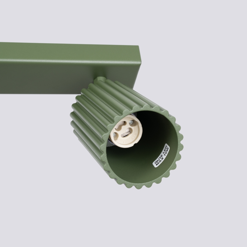 Oświetlenie punktowe KARBON 6xGU10/10W/230V zielony