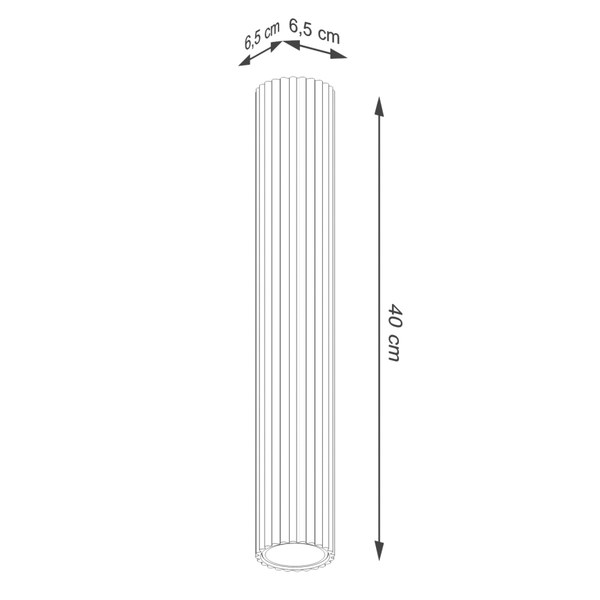 Oświetlenie punktowe KARBON 1xGU10/10W/230V 40 cm czerwony