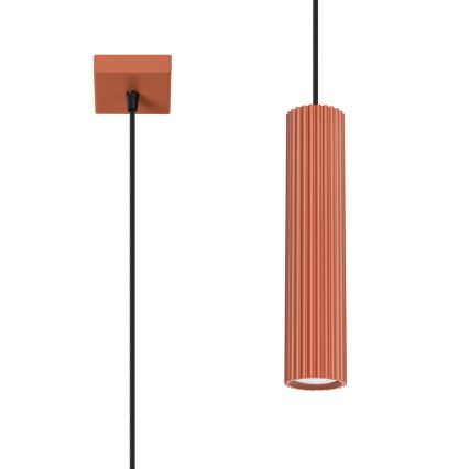 Żyrandol na lince KARBON 1xGU10/10W/230V czerwony