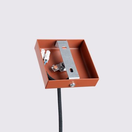 Żyrandol na lince KARBON 1xGU10/10W/230V czerwony
