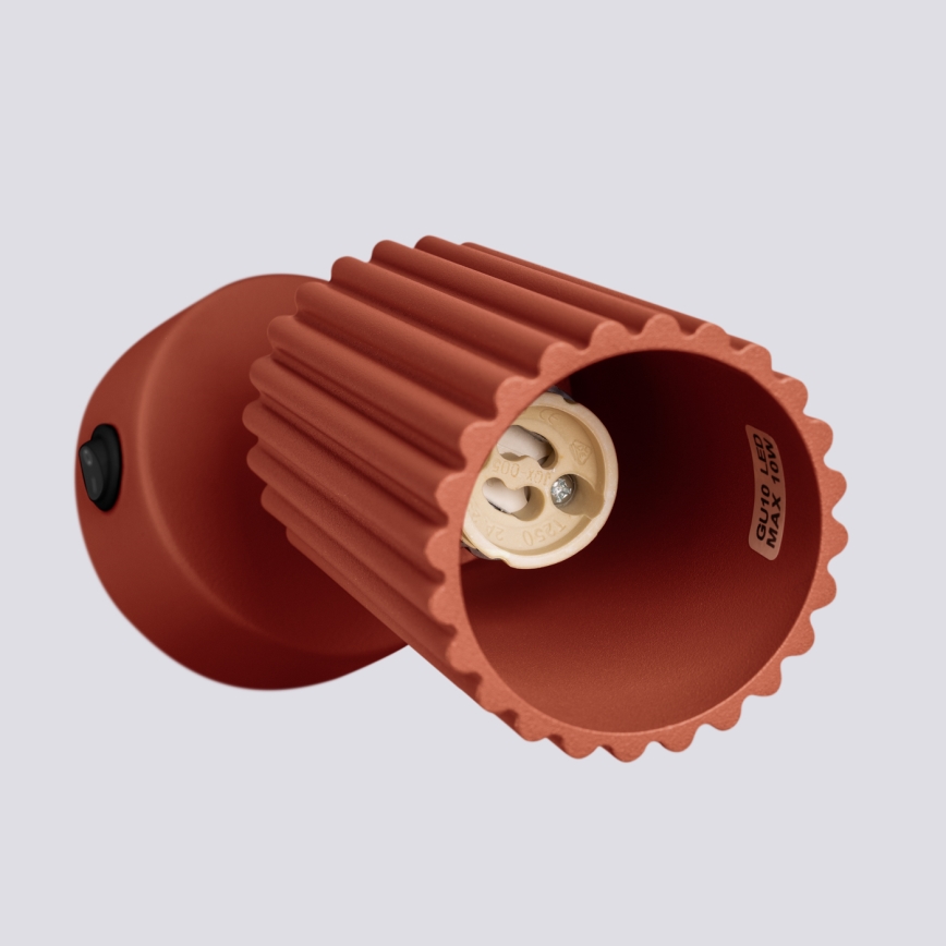 Kinkiet punktowy KARBON 1xGU10/10W/230V czerwony