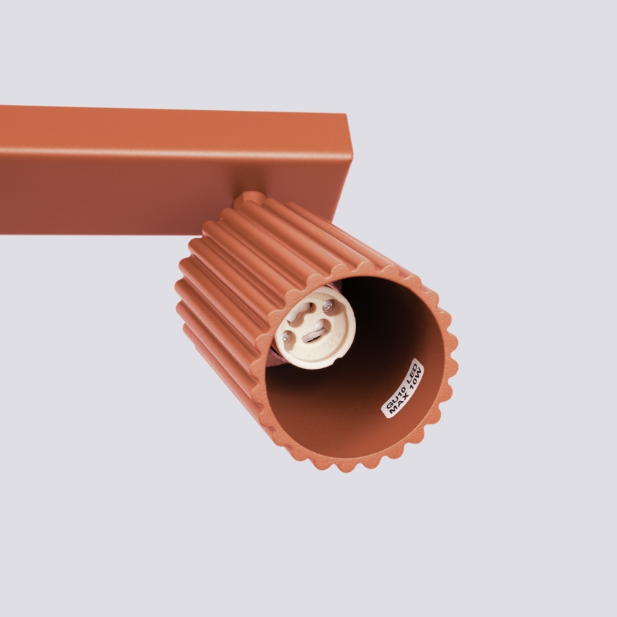 Oświetlenie punktowe KARBON 3xGU10/10W/230V czerwony
