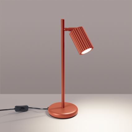 Lampa stołowa KARBON 1xGU10/10W/230V czerwony